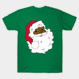 Afro Santa Claus Black Girl Magic Ugly Christmas T-Shirt